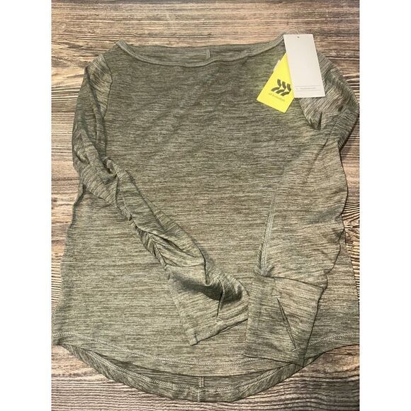 Girls' Long Sleeve Studio T-Shirt - All in Motion Green Size XS(4/5). NWT. S - Picture 1 of 5